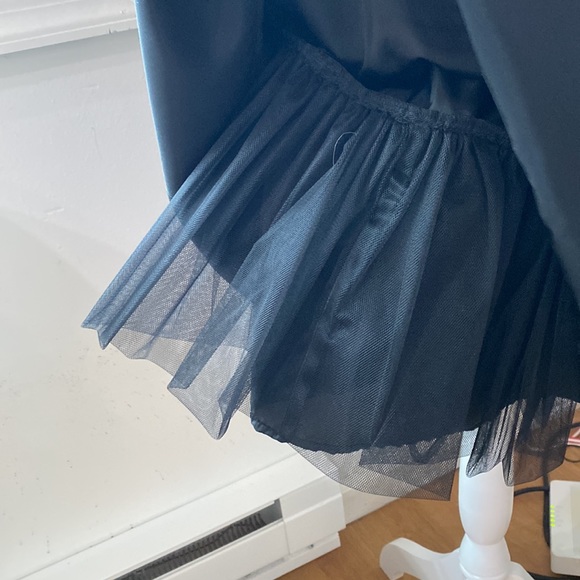 Jessica Simpson Fit & Flare Black Dress Tulle Sz 8 - Picture 5 of 8